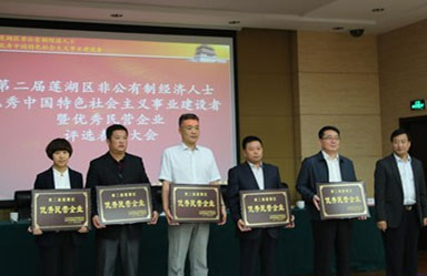 天朗控股集团荣获第二届莲湖区优秀民营企业荣誉称号